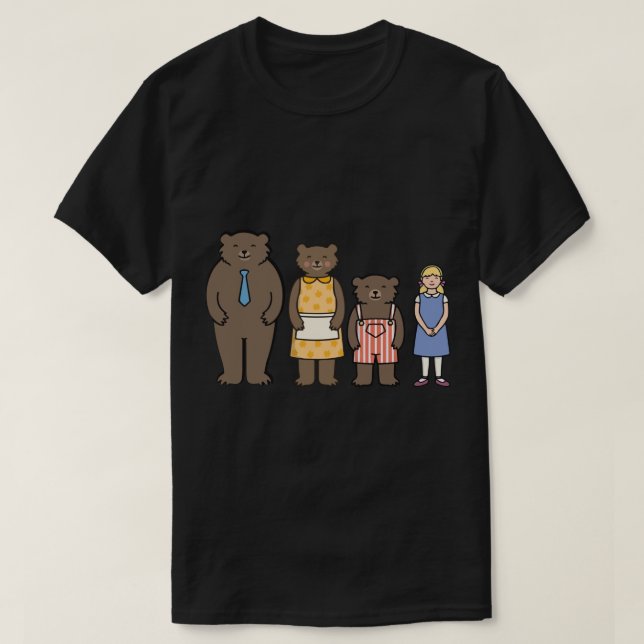 Camiseta goldilocks y los tres osos (Diseño del anverso)