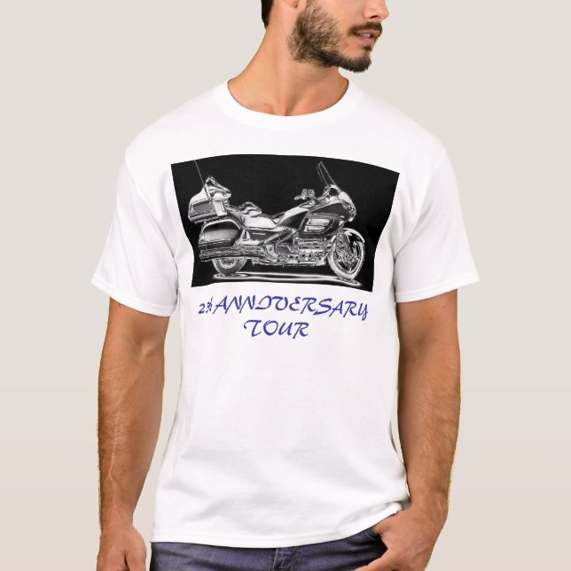 Camiseta Goldwing_chrome_02, 25to VIAJE del ANIVERSARIO (Anverso)