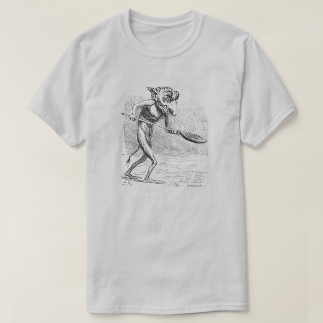 Camiseta Golem o Homunculus con una cuchara (Diseño del anverso)