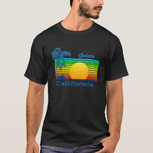 Camiseta Goleta California Retro Tropical Beach Sunset