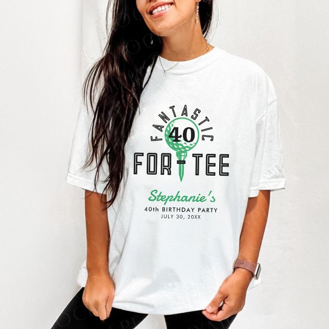 Camiseta Golf 40.º Fiesta de cumpleaños fantástico para Tee (Golf 40th Birthday Party Fantastic For-Tee White T-Shirt
)
