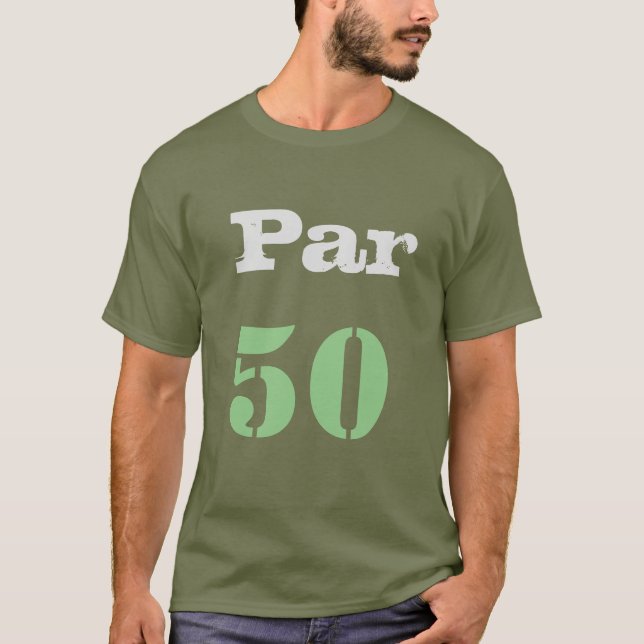 Camiseta Golf 50 cumpleaños número par cincuenta  (Anverso)