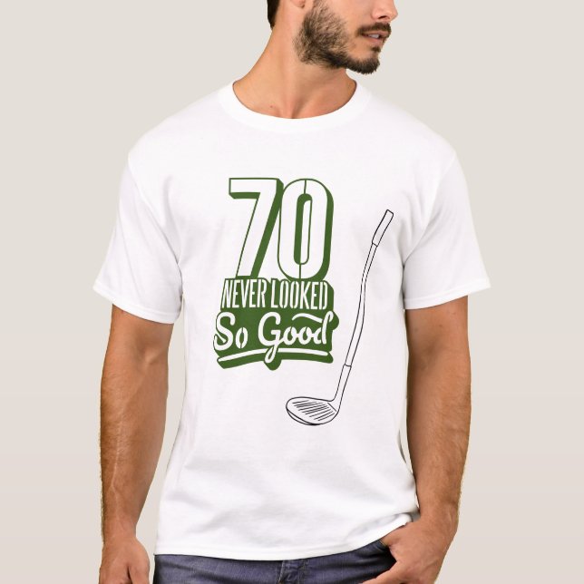 Camiseta Golf 70 Aniversario Nunca se le veía tan mal (Anverso)