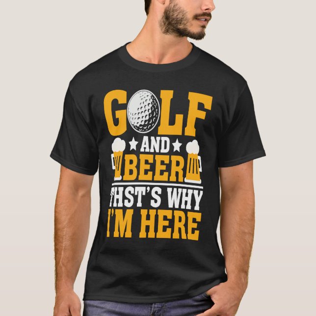 Camiseta Golf and Beer Joke Dad Fathers Day Drinking (Anverso)