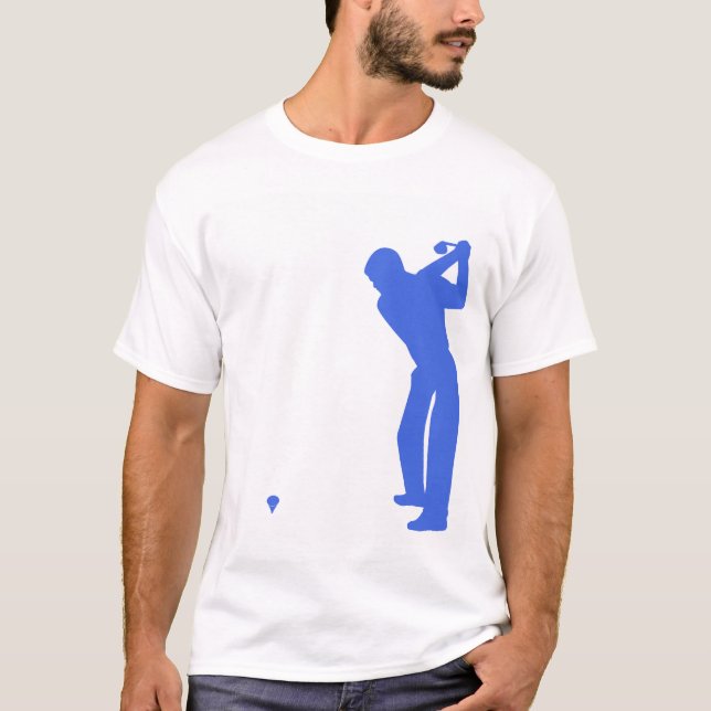 Camiseta Golf azul y blanco real (Anverso)