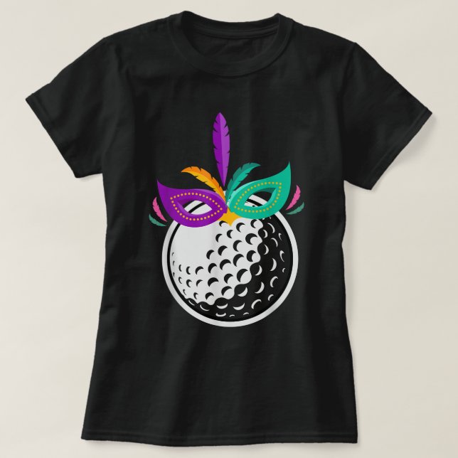 Camiseta Golf Ball Mardi Gras - NOLA Mardi Gras Golf (Diseño del anverso)