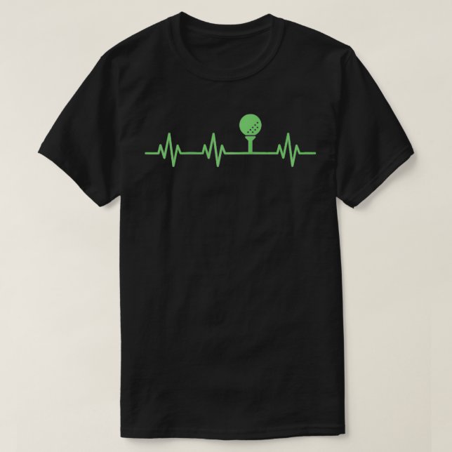 Camiseta Golf Ball Tee Lifeline Heartbeat Love Simple (Diseño del anverso)