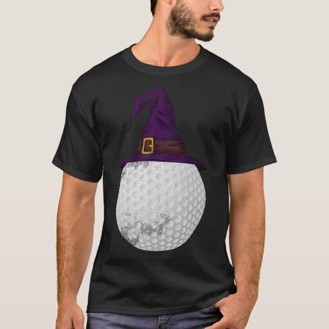 Camiseta Golf Ball Witch Lazy Halloween Disstuve Guay Sport (Anverso)