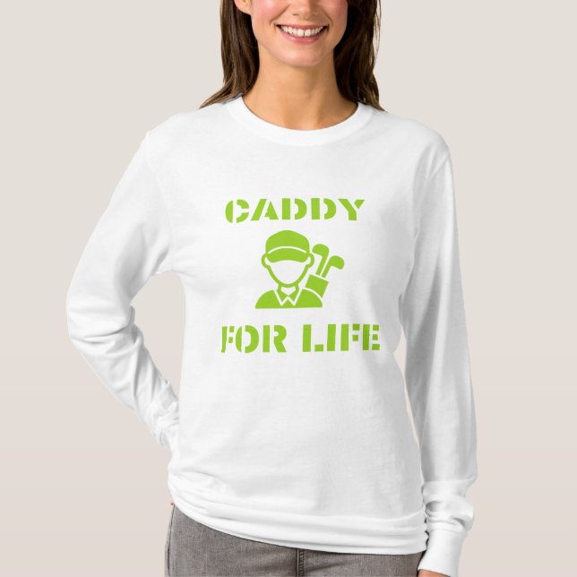 Camiseta Golf Caddy for Life Quote Lime Green (Anverso)