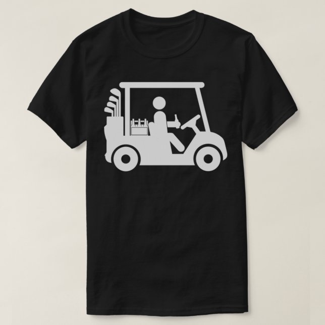 Camiseta golf Cart golfer beer drinker (Diseño del anverso)