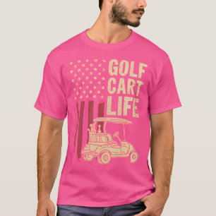 Camiseta Golf Cart Life Usa Flag Funny Golfing Dad Husband
