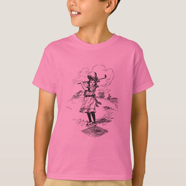Camiseta Golf Chica Golfing Vintage Art (Anverso)