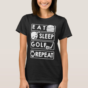 Camiseta Golf Comer Sleep Golf Repetir