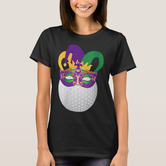 Camiseta Golf con Mardi Gras Carnaval Máscara Golf Lover (Anverso)