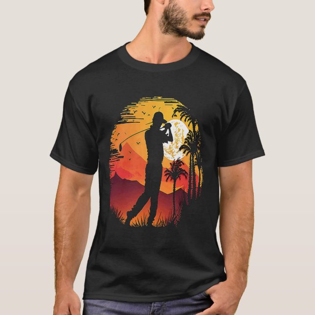 Camiseta Golf Course Family Trip Guay Golfer In Sunset (Anverso)