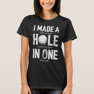 Camiseta Golf Dad Hole En Un Jugador De Golf Gag