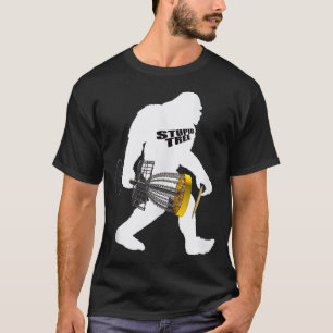 Camiseta Golf De Disco Jugando A Pie Grande Con Cita De Árb