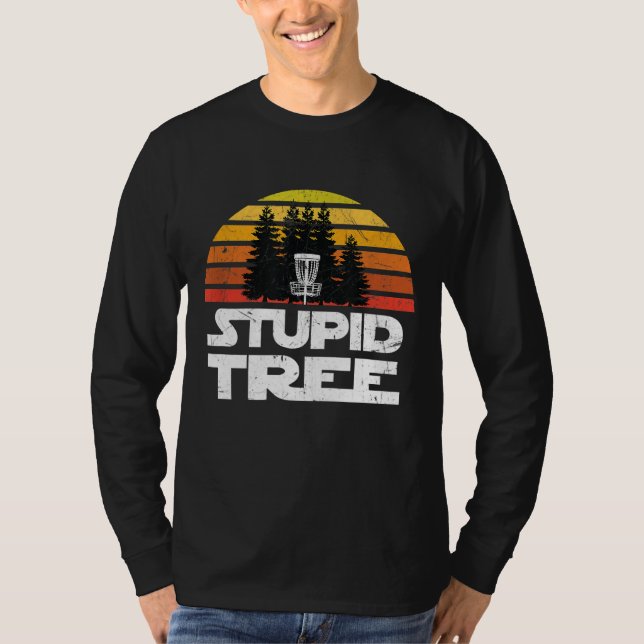 Camiseta Golf de disco para hombres Stupid Tree Frisbee Gol (Anverso)