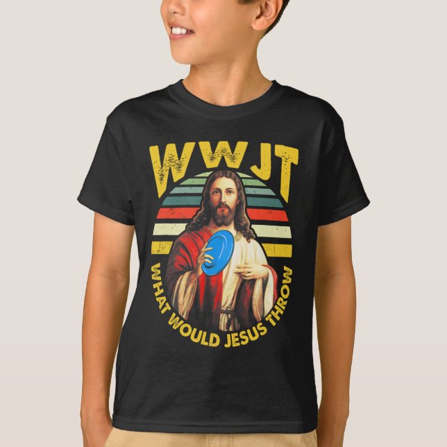 Camiseta Golf de Disco Qué Lanzaría Jesús Golf de Disco Wwj (Anverso)