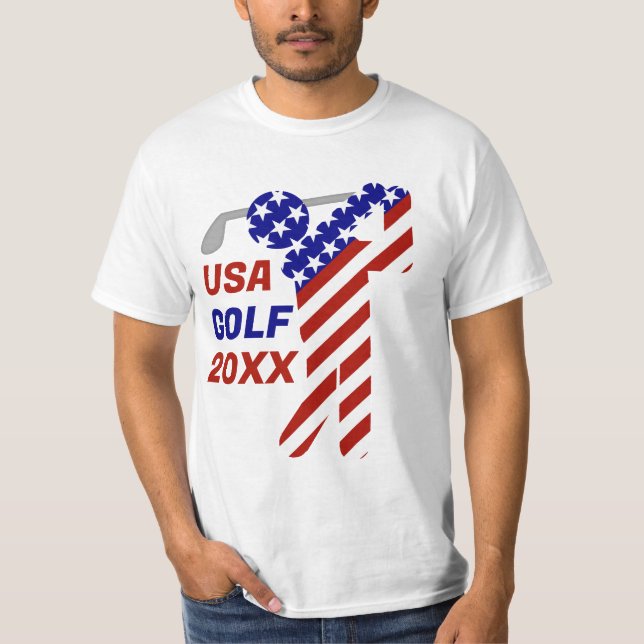 Camiseta GOLF DE HOMBRES Patrióticos DE EE.UU. (Anverso)