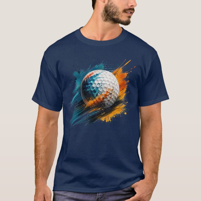Camiseta Golf de Salpicadura de Pintura Abstracta (Anverso)