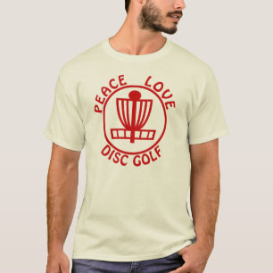 Camiseta Golf del disco del amor de la paz