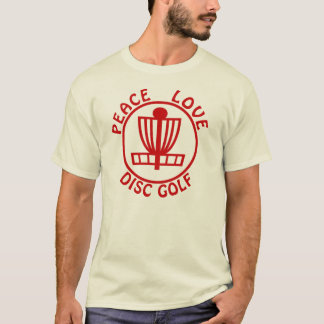 Camiseta Golf del disco del amor de la paz