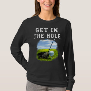 Camiseta Golf Deportivo En El Hole Golfer Poniendo Golf