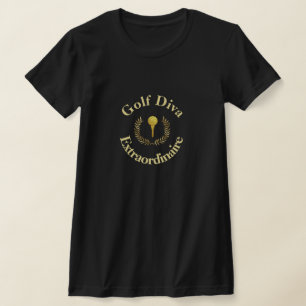 Camiseta Golf Diva Extraordinaire Gold Emblem T-Shirt