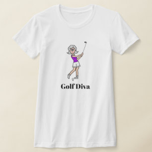 Camiseta Golf Diva Gray Hair Lady Golfer T-Shirt