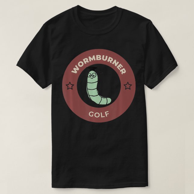 Camiseta Golf divertido de Wormburner para hombres (Diseño del anverso)