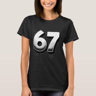 Camiseta Golf Drip Número 67 Jugador o 67 Cumpleaños Seis S