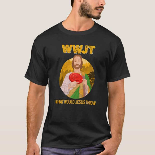 Camiseta Golf en disco ¿Qué lanzaría Jesús a la ropa de fri (Anverso)