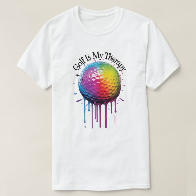 Camiseta Golf es mi terapia | Gracioso Golf (Diseño del anverso)