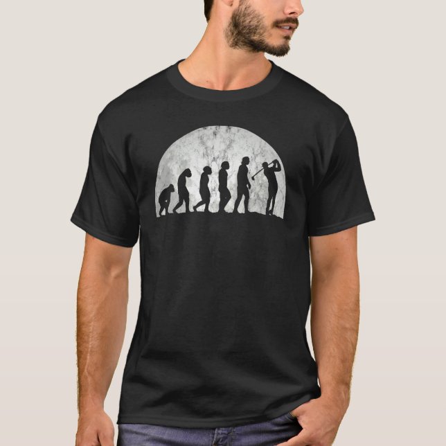 Camiseta Golf Evolution  Evolution Of Man Golfing (Anverso)