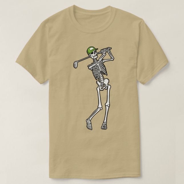 Camiseta Golf Funny Golfing Skeleton Golfer Halloween  (Diseño del anverso)