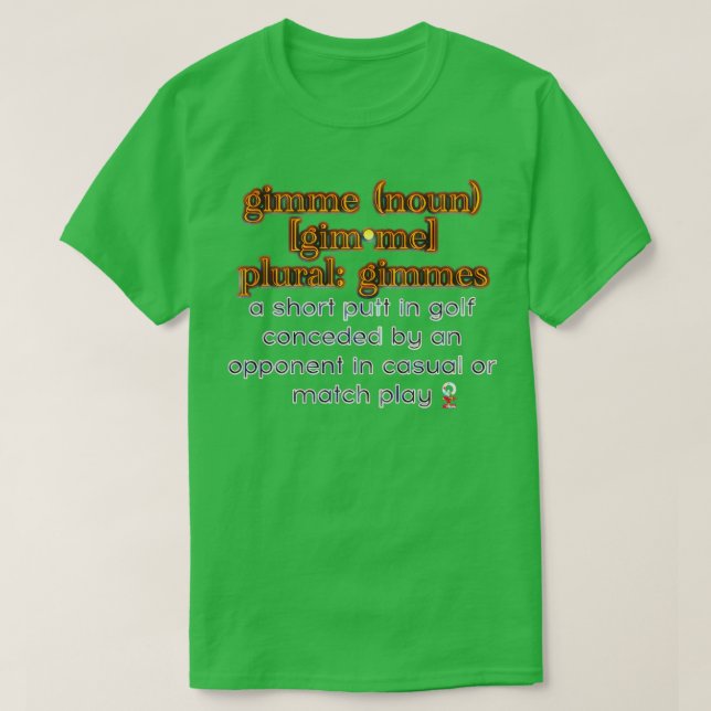 Camiseta Golf Gimme Hipster Golf (Diseño del anverso)