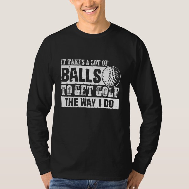 Camiseta Golf Golf Ball Golf Club Golfer Hole En Un Golf C (Anverso)