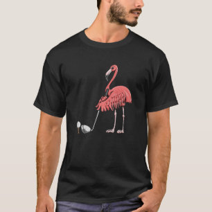 Camiseta Golf Golf Club Motif Golf Pink Flamingo