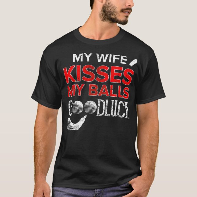 Camiseta Golf Golfer Balls Graciosa Esposa de la pelota de  (Anverso)