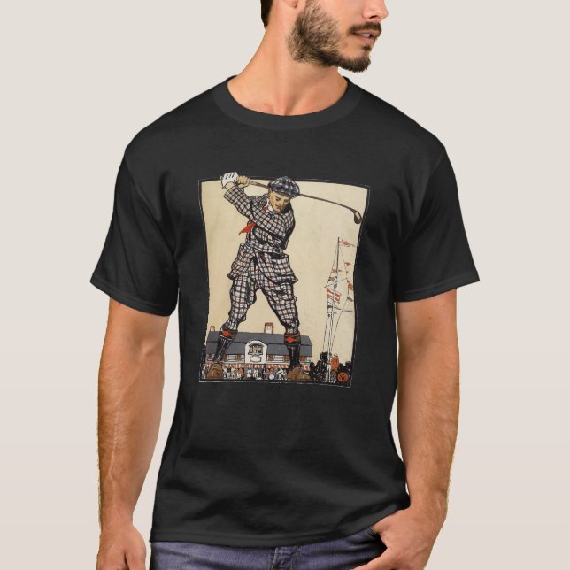 Camiseta Golf Golfer Vintage Antiguo Golfing (Anverso)