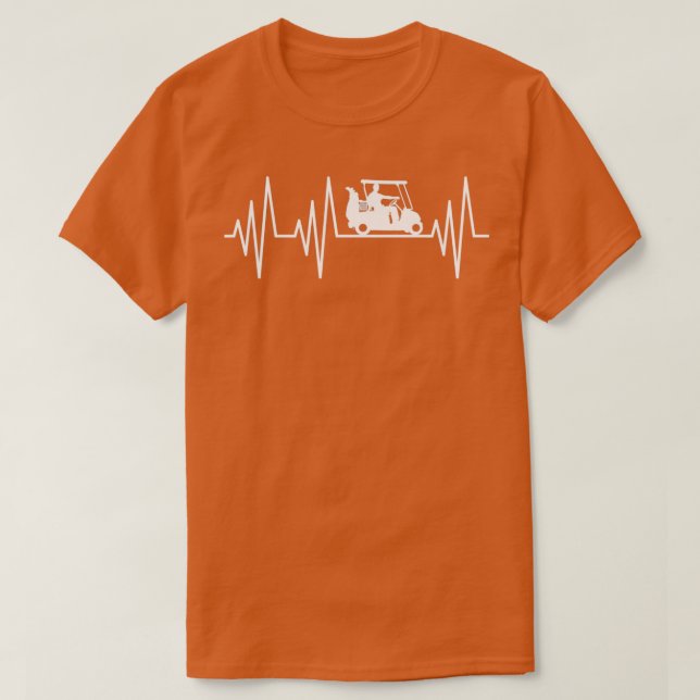 Camiseta Golf Heartbeat Love Golf Lovers Gift (Diseño del anverso)