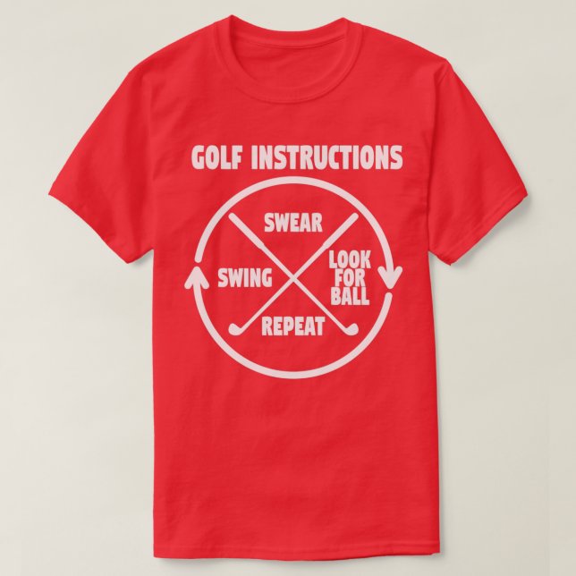 Camiseta Golf Instructions 1 (Diseño del anverso)