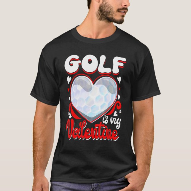 Camiseta Golf Is My Valentine Happy Valentine's Day Couple (Anverso)