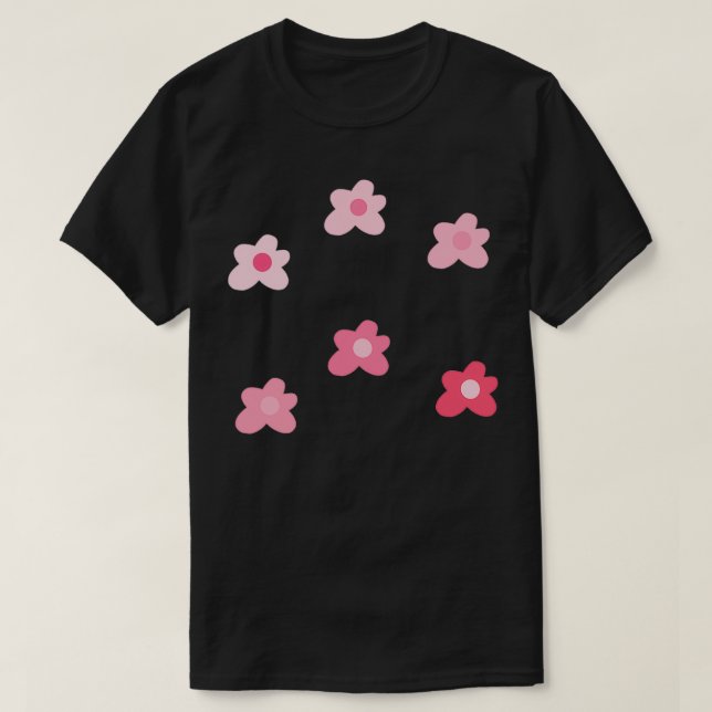 Camiseta golf le fleur flores rosadas (Diseño del anverso)