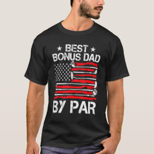 Camiseta Golf Mejor Bono Papá Por Par Golfer Bandera Americ