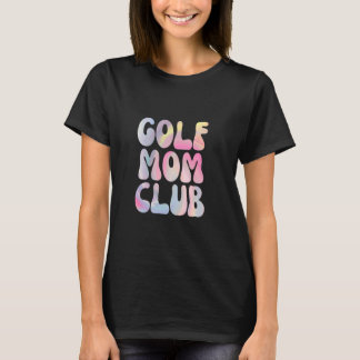 Camiseta Golf Mom Club Groovy Retro