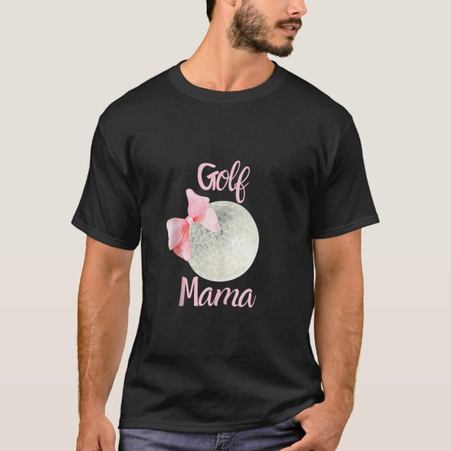 Camiseta Golf Mom Mama Pink Bow Coquette Preppy Estética G (Anverso)