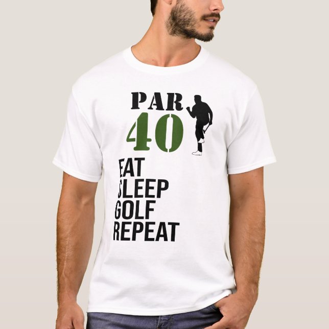 Camiseta Golf Par 40 para golfista 40 cumpleaños (Anverso)