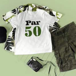Camiseta Golf Par 50 cumpleaños con número